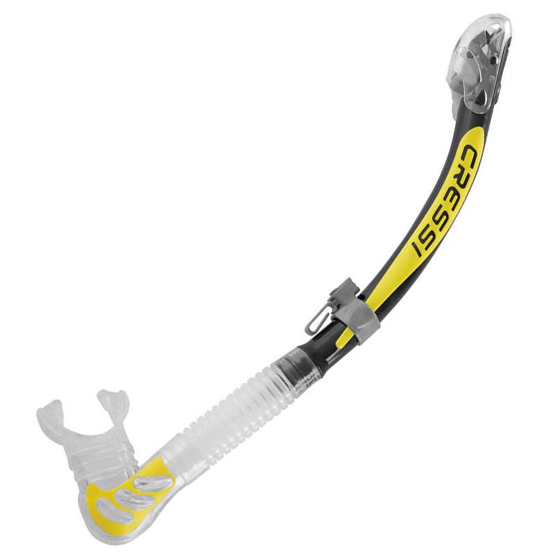 Cressi Alpha Ultra Dry Şnorkel CLEAR-BLACK-YELLOW 