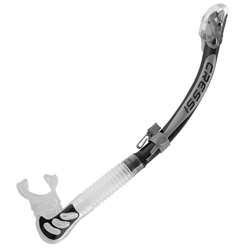 Cressi Alpha Ultra Dry Şnorkel CLEAR-BLACK-SILVER 
