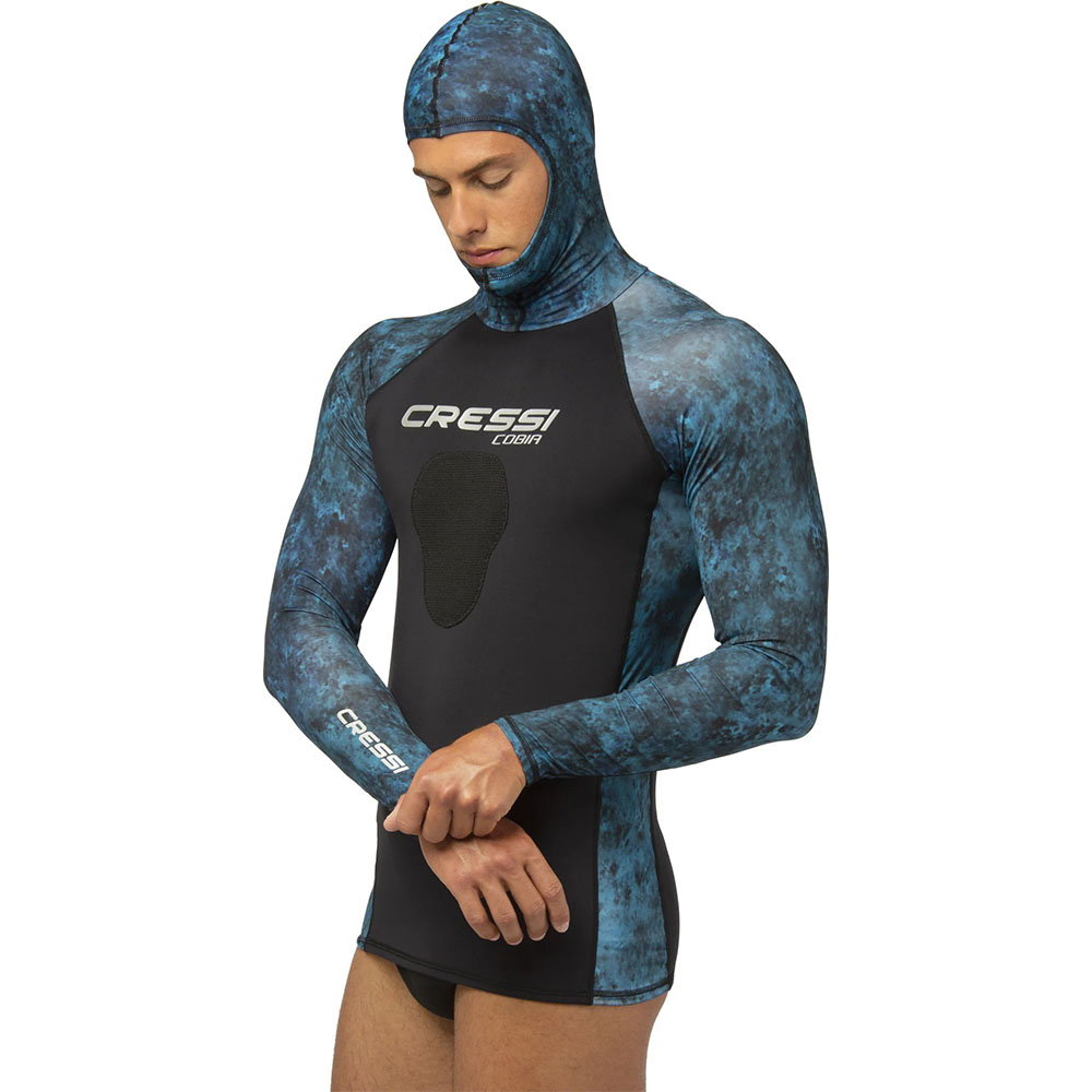 Cressi Cobia Rashguard Shirt BLUE CAMO L