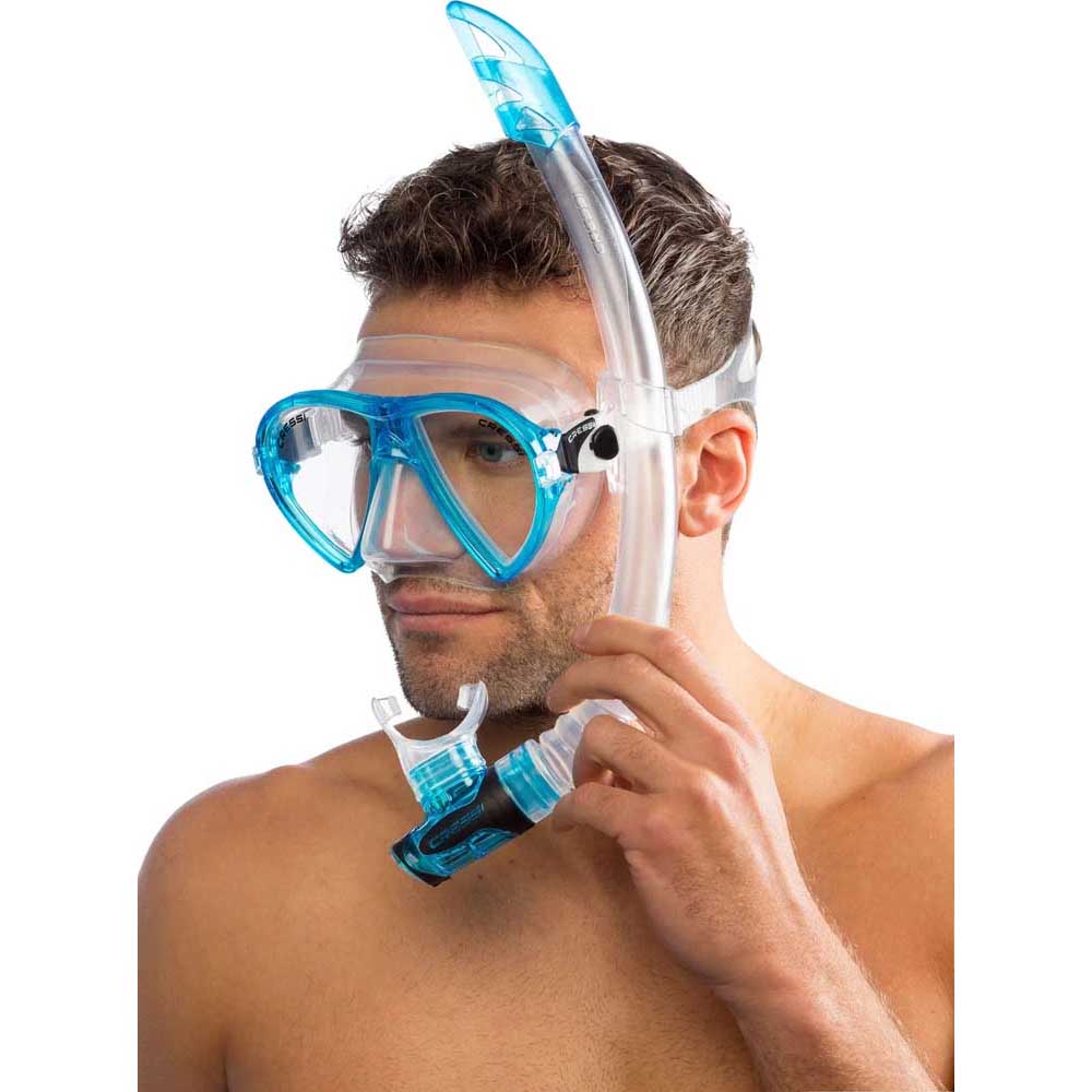 Maschera Cressi Perla + Snorkel Mexico - Kit Snorkeling Per Adulti, Silicone Ipoallergenico