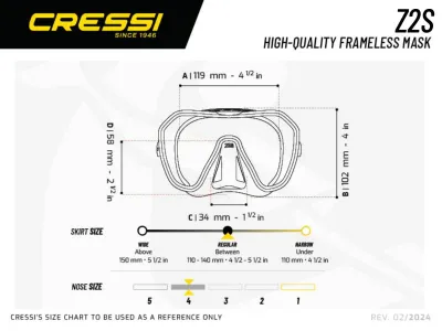Cressi Z2S Dalış Maskesi - 8