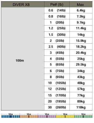 Gosen Diver Bot Game PE 8 Örgü Çıkrık İpi 100mt Multi Color - 2