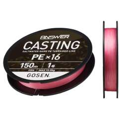 Gosen X16 Casting Answer PE 16 Örgü Spin İpi 150mt Pink - Gosen
