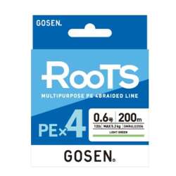 Gosen X4 Roots PE 4 Örgü Spin İpi 200mt Light Green - 2