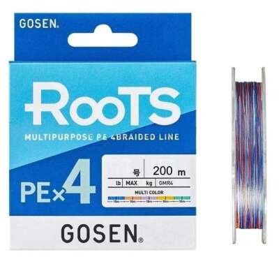 Gosen X4 Roots PE 4 Örgü Spin İpi 200mt Multi Color - 1