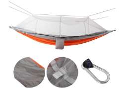 Hamak 7410 Fileli ve Cibinlikli Pro Hamak 190x70cm Turuncu-Gri - Captain