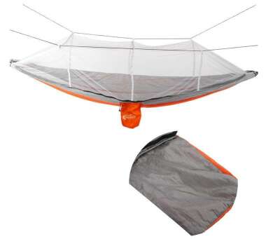 Hamak 7410 Fileli ve Cibinlikli Pro Hamak 190x70cm Turuncu-Gri - 4