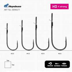 Hayabusa FPP HD Straight Güçlendirilmiş Delikli Lüfer İğnesi Black Nikel - 4