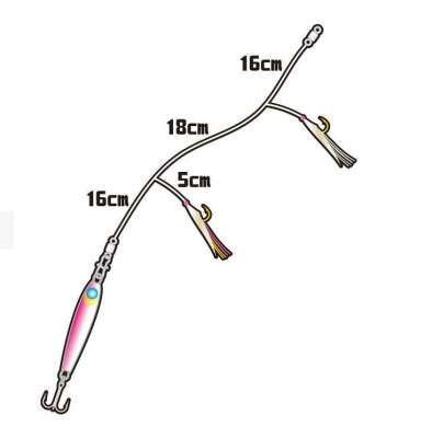 Hayabusa HA 282 LRF Jigging Sabiki 2li Çaparili SET LRF Jig Suni Yem - 2