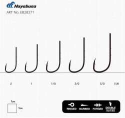 Hayabusa HBTH 282 Delikli Tırnaklı Canlı Yem İğnesi Black Nikel - Hayabusa
