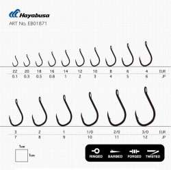 Hayabusa HCHN 018 Delikli Papağan Olta İğnesi Black Nikel - 3