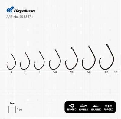 Hayabusa HCRL 186 Circle Delikli Çupra İğnesi Black Nikel - 3