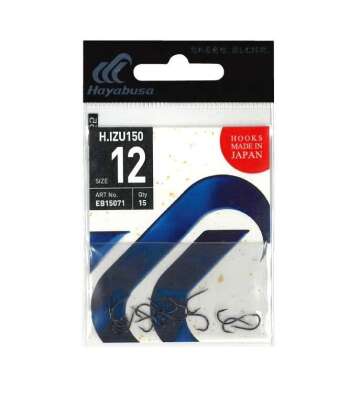 Hayabusa HIZU 150 Kısa Pala Dövme Olta İğnesi 15li Paket Black Nikel - 5