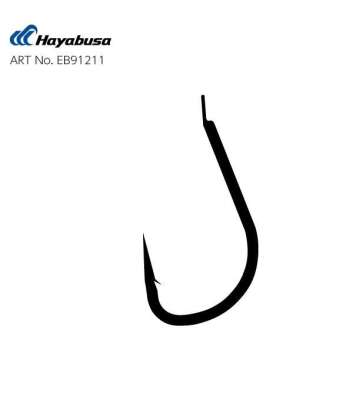 Hayabusa HIZU 912 Kısa Pala Dövme Olta İğnesi 15li Paket Nikel - 1