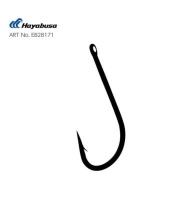 Hayabusa HOSN 561 Delikli Uzun Pala Olta İğnesi Black Nikel - 1