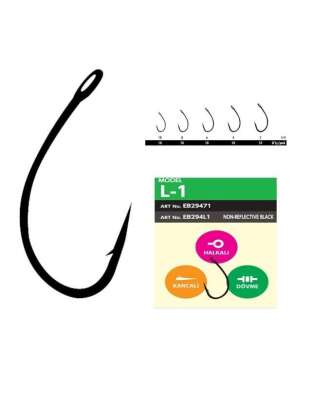 Hayabusa L1 Sazan İğnesi Dövme Teflon Black 10lu Paket - 1