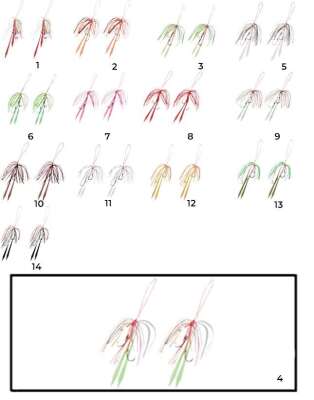 Hayabusa SE 125 Tai Rubber Free Slide Yedek Etekli Assist İğne Set - 24