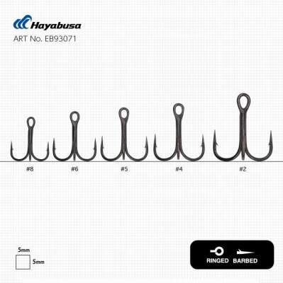 Hayabusa TBL 930 Üçlü İğne Premium 6lı Paket Black Nikel - 4