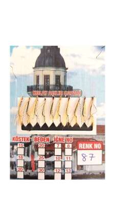 İstavrit Çaparisi UV-GLOW Simli 10 İğneli Kolay Açılan Çapari 025mm Beden x 015mm Köstek - 6