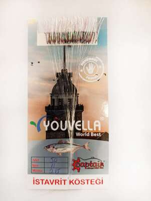 İstavrit Kösteği UV-GLOW Simli Youvella Kartonda 50 İğne 015 mm Köstek - 10