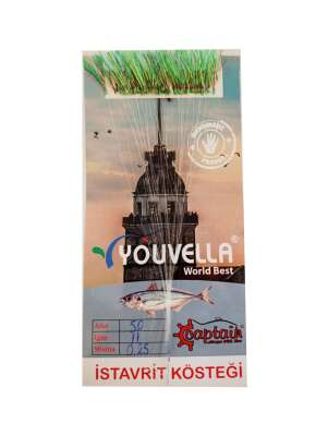 İstavrit Kösteği UV-GLOW Simli Youvella Kartonda 50 Kırmızı İğne 015mm Köstek - 2