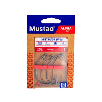 Mustad Alpha Point 91700S Infiltrator Swim Hook - 3