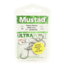 Mustad Demon Circle Offset 39940NP-BN Olta İğnesi - Thumbnail