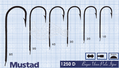 Mustad Olta İğnesi 1250D 100lü