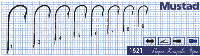 Mustad Olta İğnesi 1521 100lü