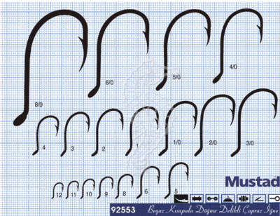 Mustad Olta İğnesi 92553 50li