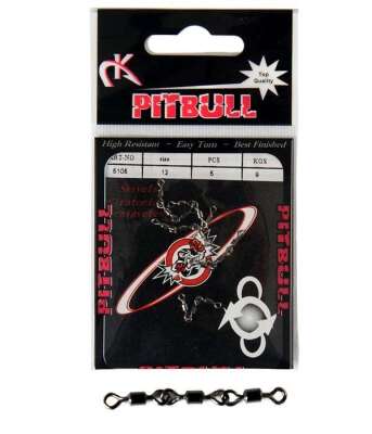 Pitbull 5105 3 Zincir Fırdöndü 5li Paket Black Nikel - 1