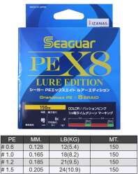 Seaguar Lure Edition PE 8 Örgü Spin İp Misina 150mt Multi Color - Seaguar