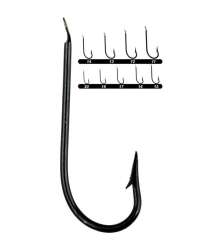 Youvella 1318 Palalı Kalın Çapraz Olta İğnesi 100lü Kutu Siyah - Youvella