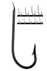 Youvella 1318 Palalı Kalın Çapraz Olta İğnesi 100lü Kutu Siyah - 1