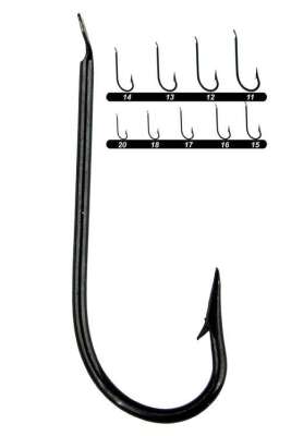 Youvella 1318 Palalı Kalın Çapraz Olta İğnesi 100lü Kutu Siyah - 1