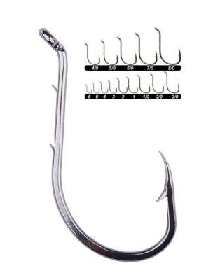 Youvella 1354 Delikli Tırnaklı Papağan Olta İğnesi 100lü Kutu Nikel - 2