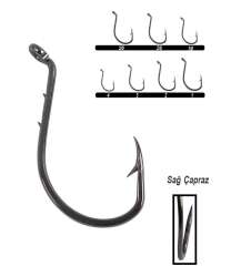 Youvella 1355 Delikli Tırnaklı Papağan Olta İğnesi 100lü Kutu Black Nikel - 1