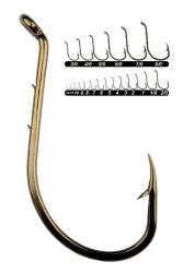 Youvella 1364 Delikli Tırnaklı Papağan Olta İğnesi 100lü Kutu Bronz - 1