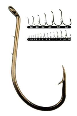 Youvella 1364 Delikli Tırnaklı Papağan Olta İğnesi 100lü Kutu Bronz - 1