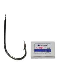 Youvella 1401 Kısa Pala Dövme Olta İğnesi 100lü Kutu Black Nikel - Youvella