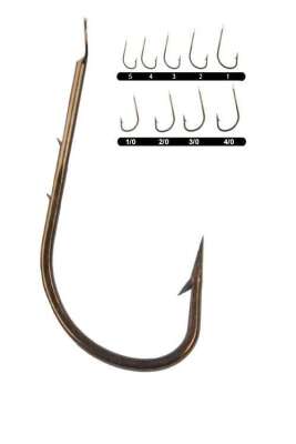 Youvella 1402 Tırnaklı Kısa Pala Dövme Olta İğnesi 100lü Kutu Bronz - 1