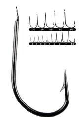 Youvella 1403 Kısa Pala Dövme Olta İğnesi 100lü Kutu Black Nikel - 1