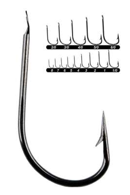 Youvella 1403 Kısa Pala Dövme Olta İğnesi 100lü Kutu Black Nikel - 1