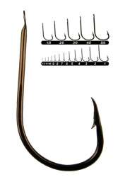 Youvella 1404 Kısa Pala Dövme Papağan Olta İğnesi 100lü Kutu Bronz - 1