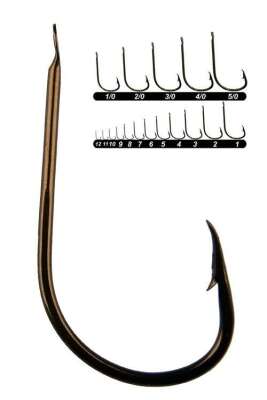 Youvella 1404 Kısa Pala Dövme Papağan Olta İğnesi 100lü Kutu Bronz - 1