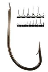 Youvella 1405 Kısa Pala Dövme Çapraz Olta İğnesi 100lü Kutu Bronz - 1