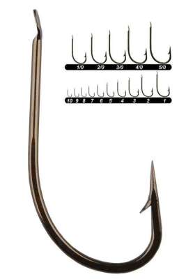 Youvella 1405 Kısa Pala Dövme Çapraz Olta İğnesi 100lü Kutu Bronz - 1