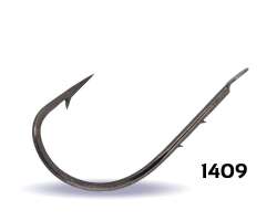 Youvella 1409 Kısa Pala Tırnaklı Olta İğnesi 100lü Kutu Black Nikel - 1