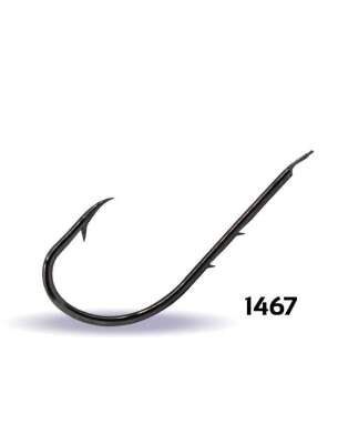 Youvella 1467 Tırnaklı Uzun Papağan Olta İğnesi 100lü Kutu Black Nikel - 1