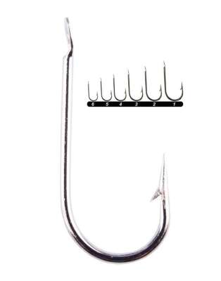 Youvella 1566 Kısa Pala Yemli Kefal İğnesi 100lü Kutu Nikel - 1